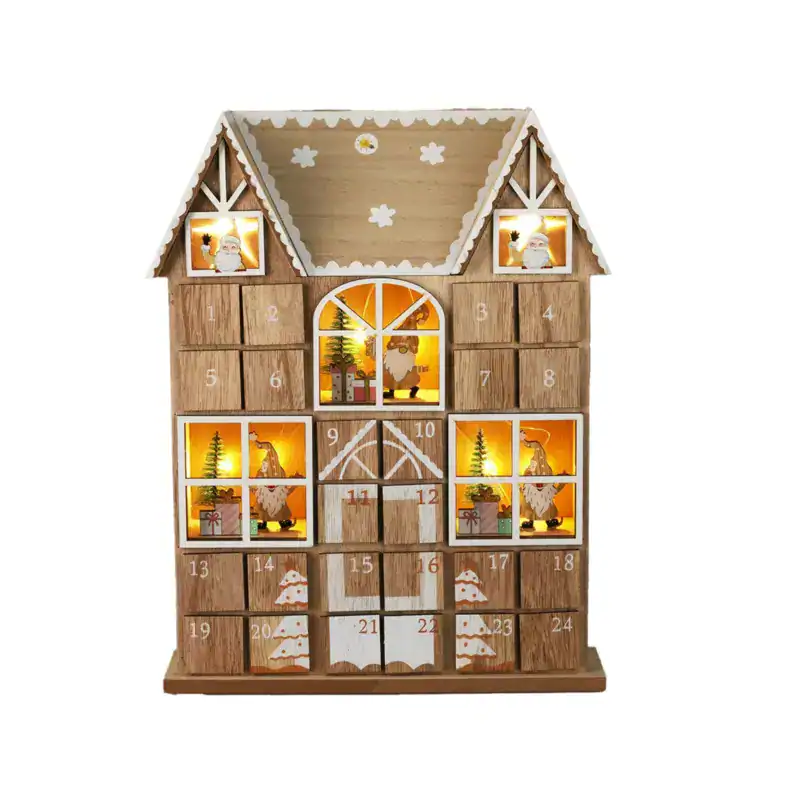 calendario avvento in legno con led rosso (copia)