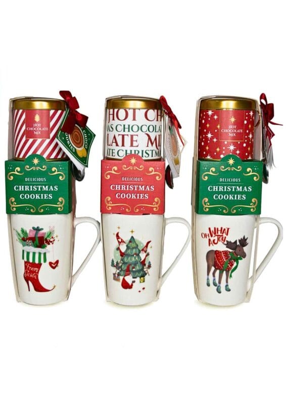 strivale babbo natale in metallo con praline di cioccolato (copia)