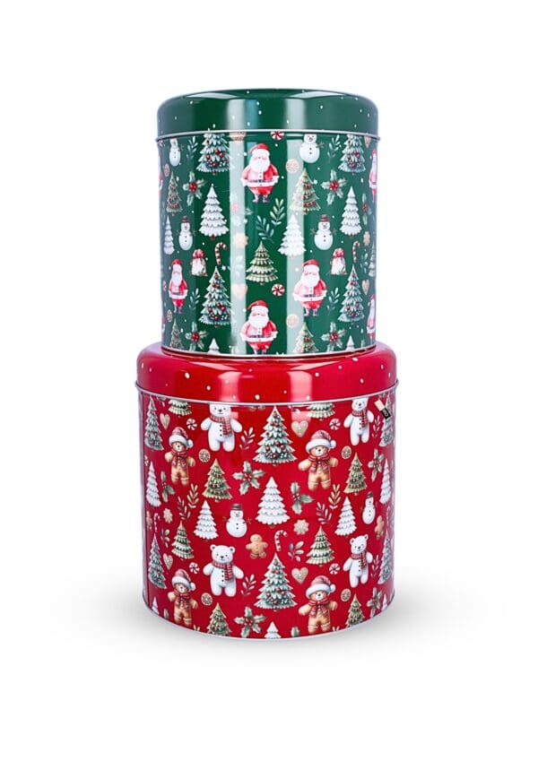 set 2 scatole in metallo nostalgia