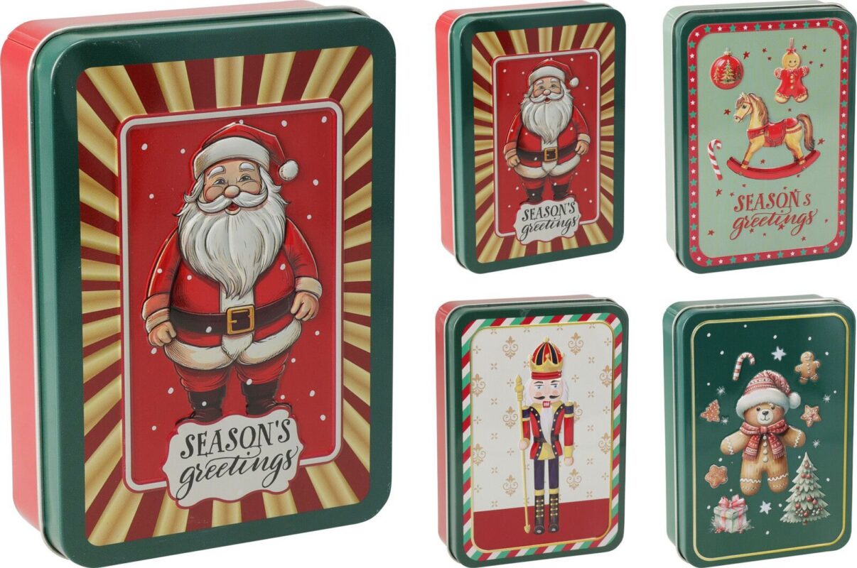 scatola in metallo natalizia