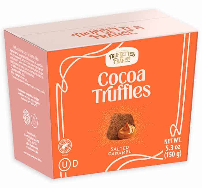 tartufi di cioccolato ricoperti di cacao al caramello