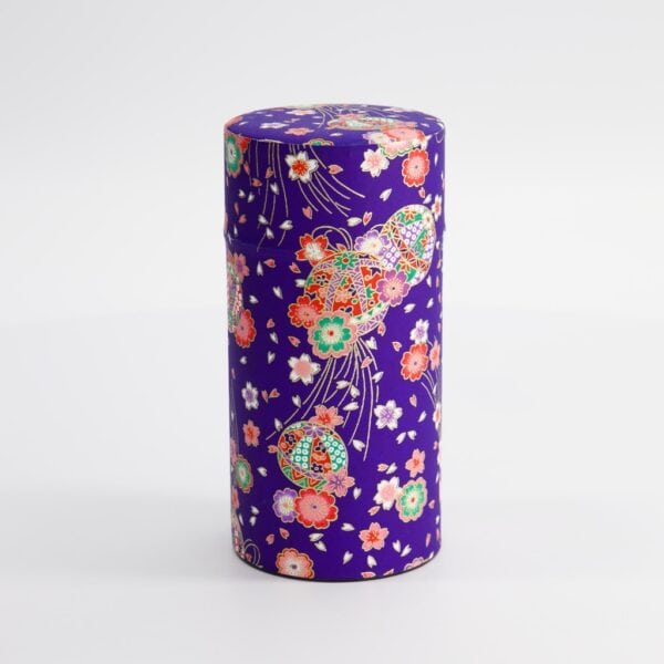 contenitore ermetico per te' sfuso blu e fiori (copia)