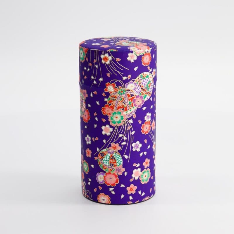 contenitore ermetico per te' sfuso blu e fiori (copia)