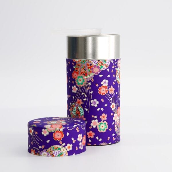 contenitore ermetico per te' sfuso blu e fiori (copia)