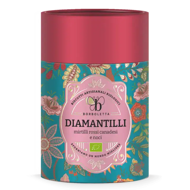 Borboletta Diamantilli biscotti biologici mirtilli rossi e noci