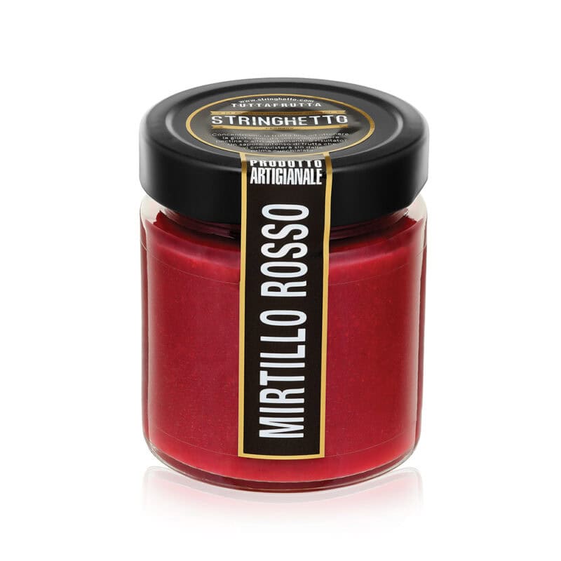 Confettura artigianale di mirtillo rosso Stringhetto in vasetto